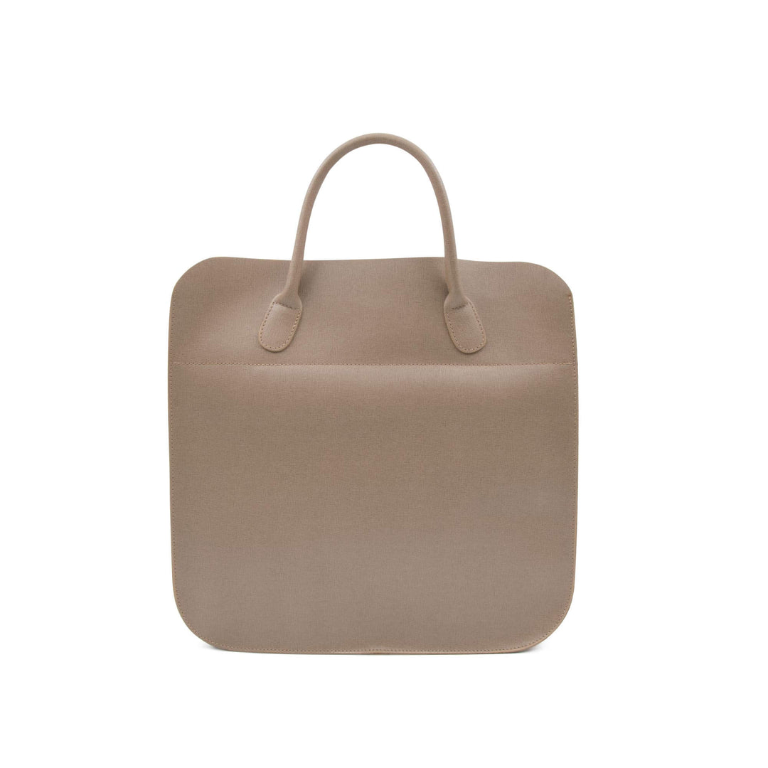 Il Gergo women's bag with double handle, mud colour.