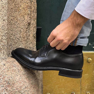 Director, scarpa artigianale da uomo in costruzione Goodyear Il Gergo, fondo mezza gomma.