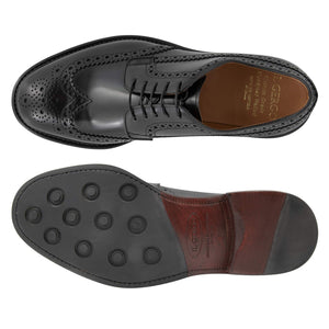 Scarpa stringata da uomo nera Il Gergo, allacciatura a Derby e costruzione Goodyear. Articolo Supervisor.