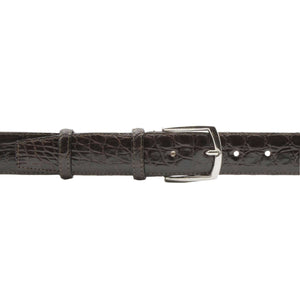 Cintura da uomo Il Gergo, costruita in morbida pelle di coccodrillo. Articolo Claudio.