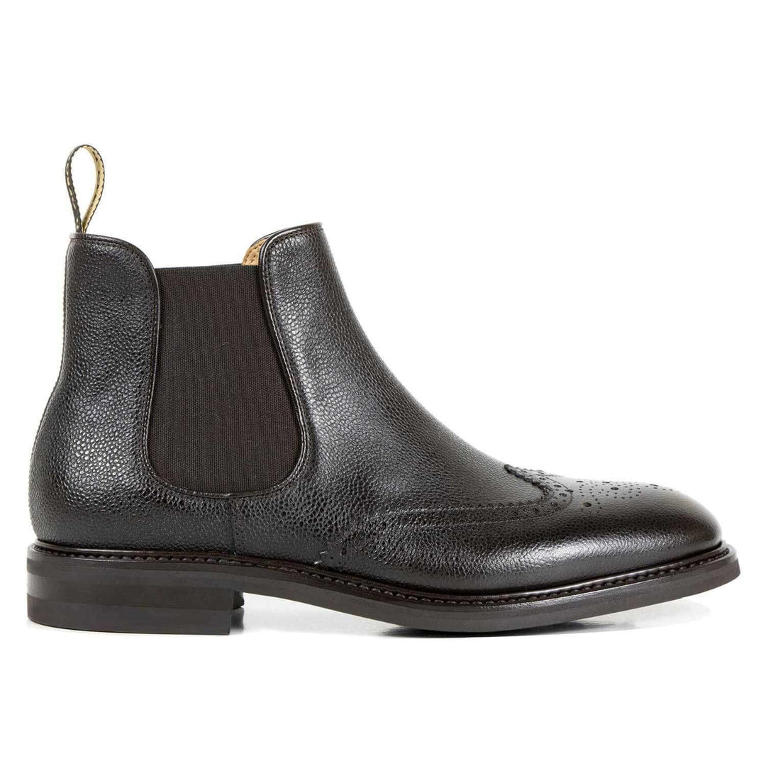 Il Gergo men's Chelsea boot in textured leather, Knight model.
