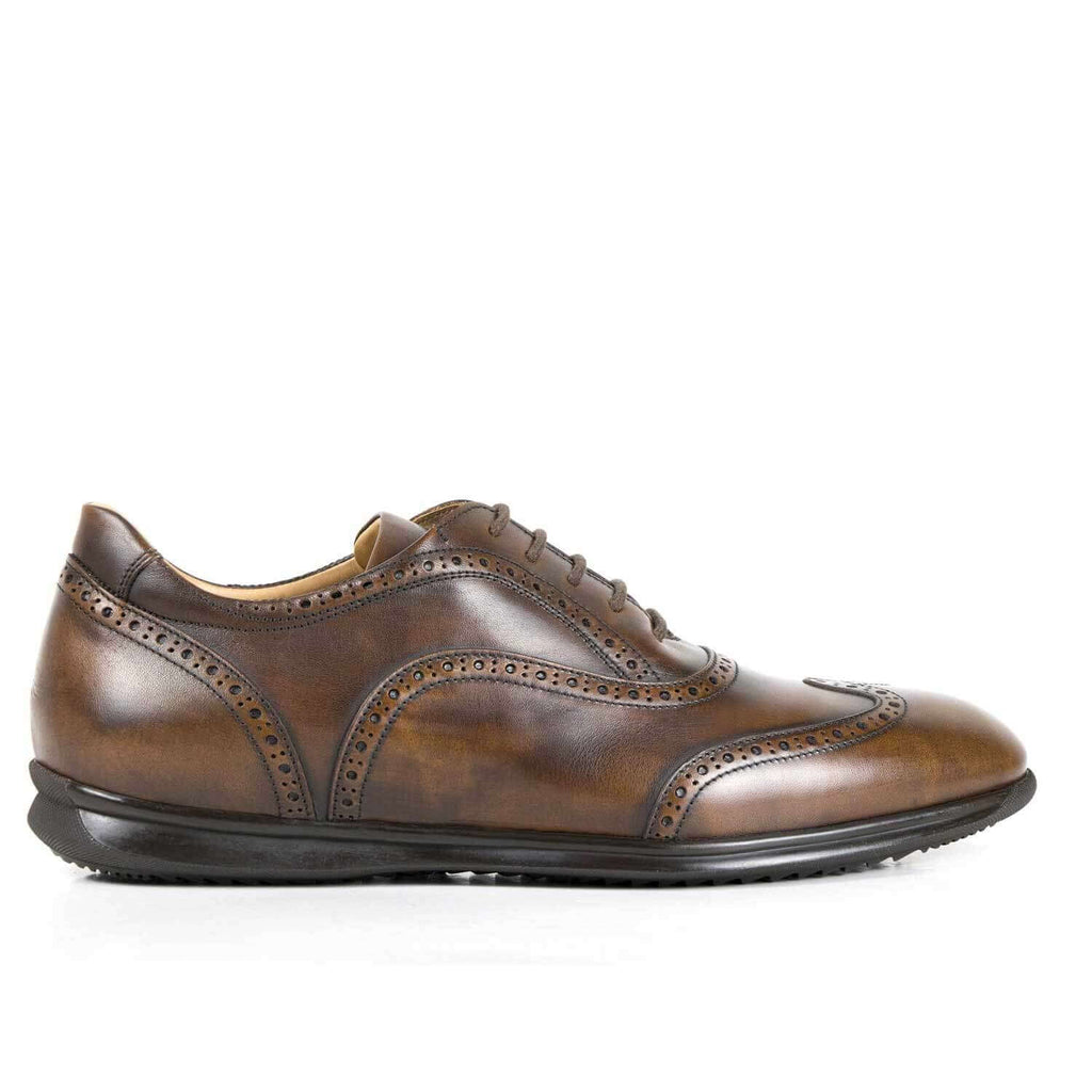 Men's London lace-up shoe in brown leather | Il Gergo