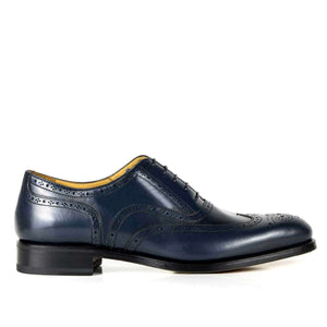 Scarpa con allacciatura a francesina dallo stile inglese, calzatura classica in lavorazione Goodyear Welted Flex artigianale. Luton, Il Gergo uomo.