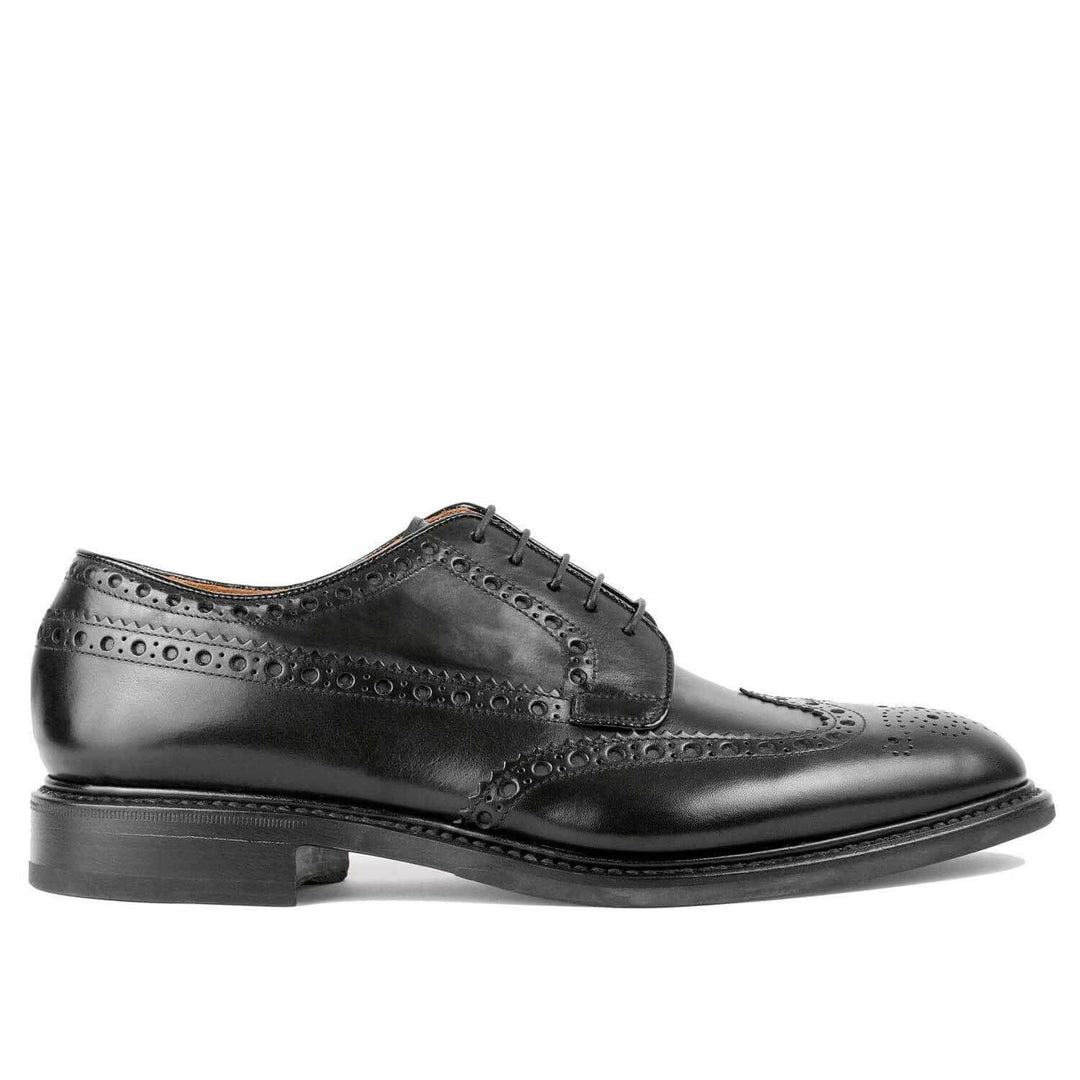 Il Gergo, Supervisor men's lace-up derby shoe in black.