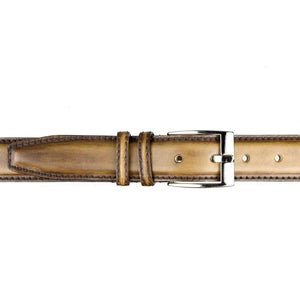 Cintura da uomo Il Gergo, costruita in morbida pelle senza cuciture. Articolo Claudio.